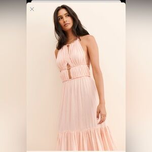 Jenn‘s Pirate Booty for Free People Altair Halter Maxi Dress in Peach XS